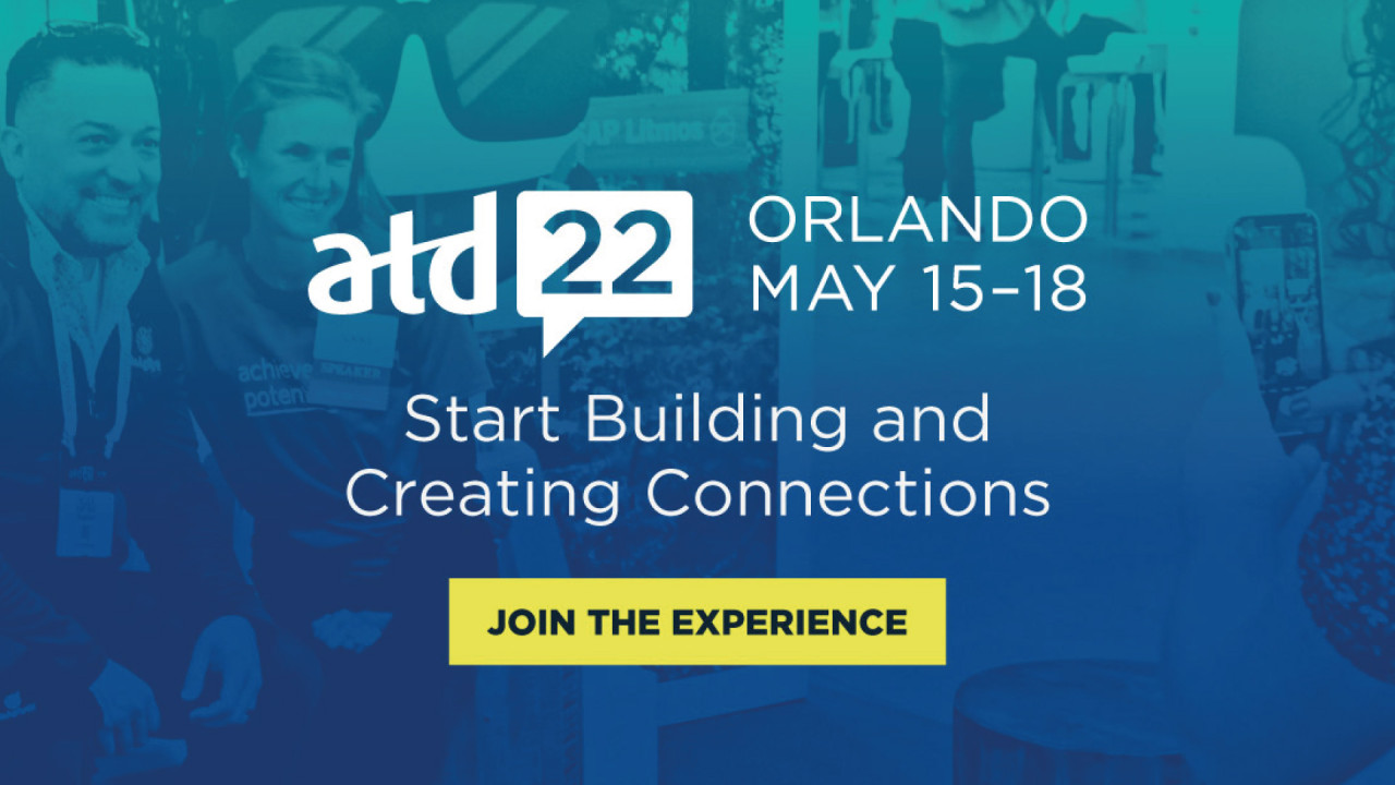 ATD Conference 2022 está chegando de 15 a 18 de maio em Orlando/EUA